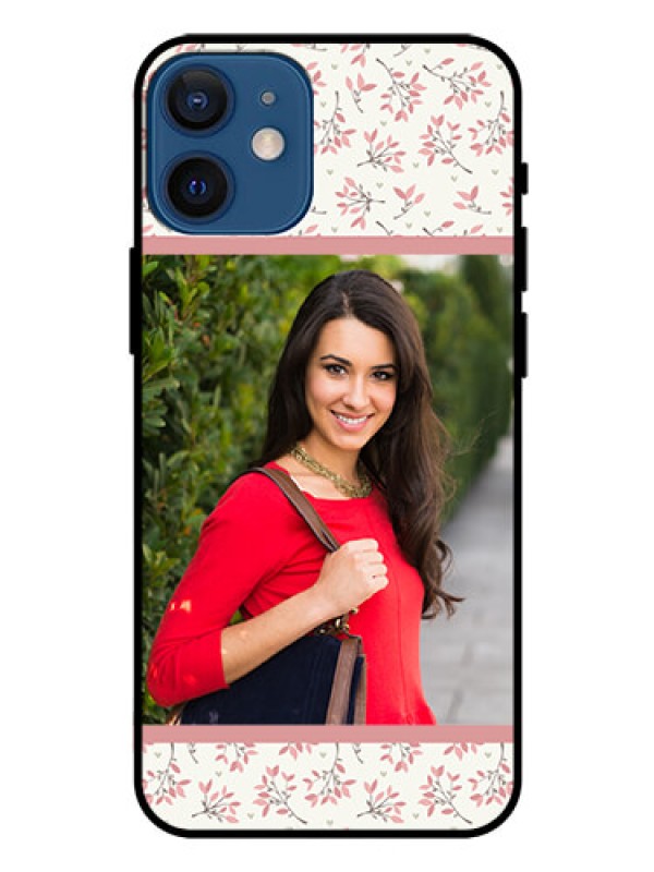 Custom Iphone 12 Mini Custom Glass Phone Case  - Premium Floral Design