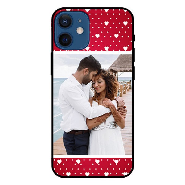Iphone 12 Mini Photo Printing on Glass Case - Hearts Mobile Case Design Iphone 12 Mini Photo Printing on Glass Case - Hearts Mobile Case Design