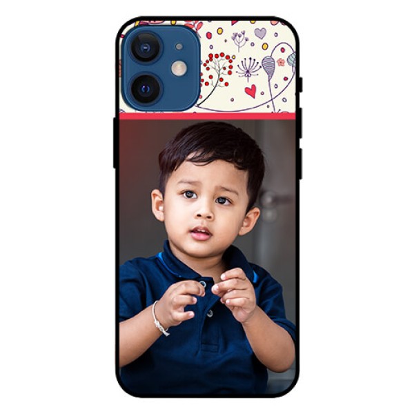 Iphone 12 Mini Custom Glass Mobile Case  - Premium Floral Design