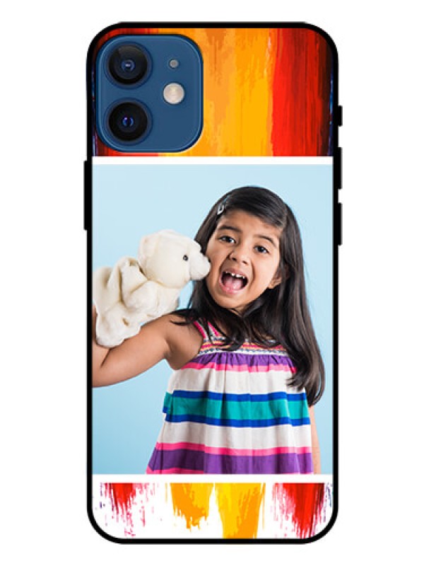 Custom Iphone 12 Mini Personalized Glass Phone Case  - Multi Color Design