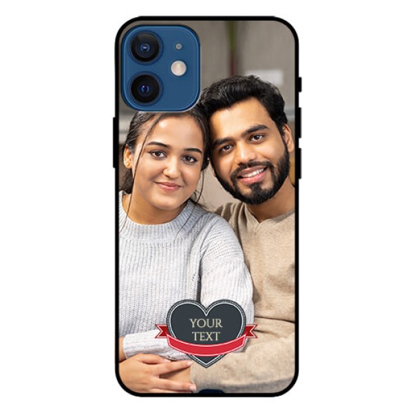 Iphone 12 Mini Custom Glass Phone Case - Just Married Couple Design Iphone 12 Mini Custom Glass Phone Case - Just Married Couple Design