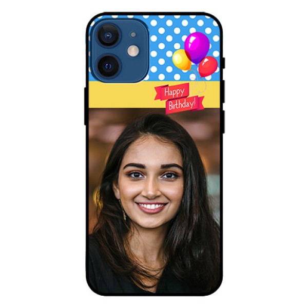Iphone 12 Mini Custom Glass Mobile Case  - Happy Birthday Design