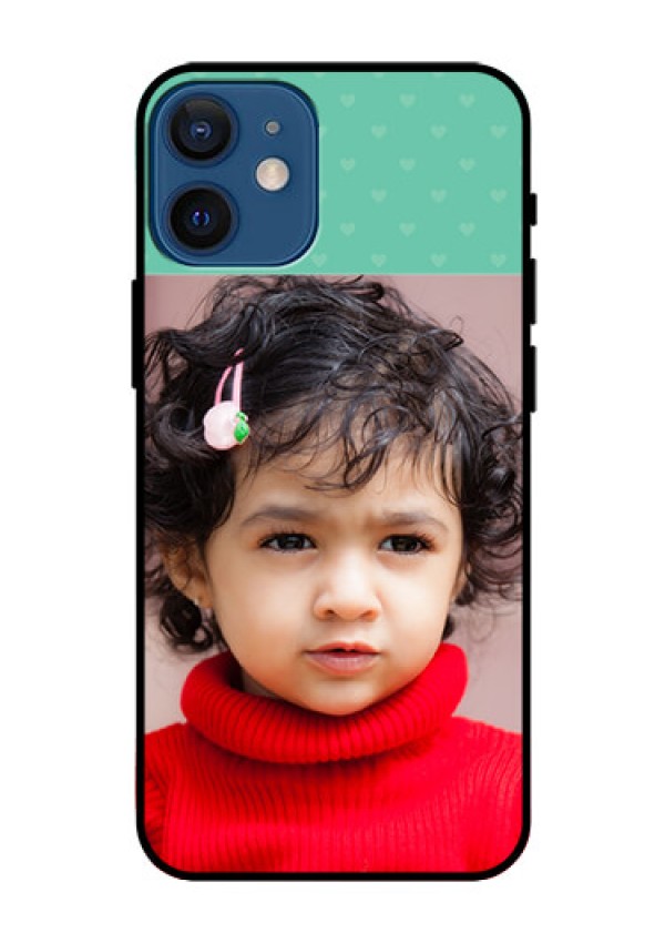 Iphone 12 Mini Custom Glass Phone Case  - Lovers Picture Design
