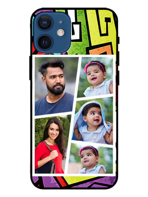 Custom Iphone 12 Mini Custom Glass Phone Case  - Graffiti pattern Design