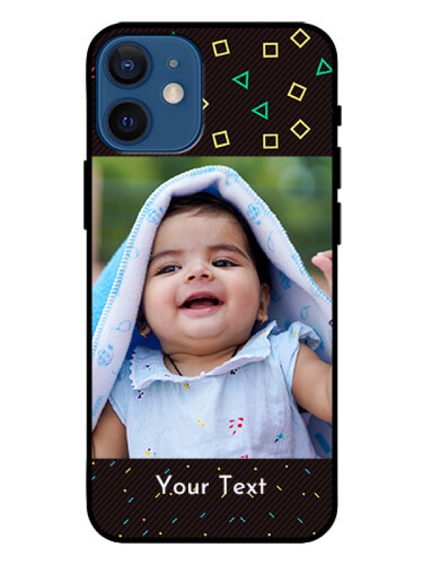 Custom Iphone 12 Mini Custom Glass Phone Case  - with confetti birthday design