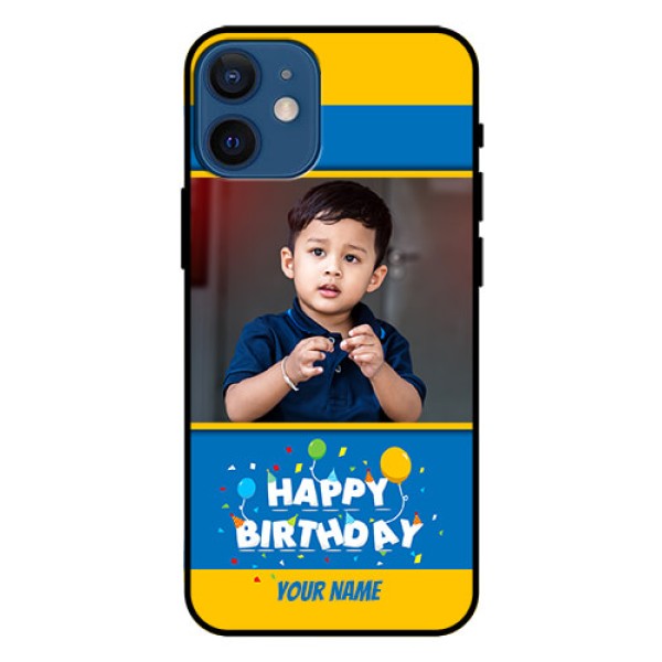 Iphone 12 Mini Custom Glass Mobile Case  - Birthday Wishes Design