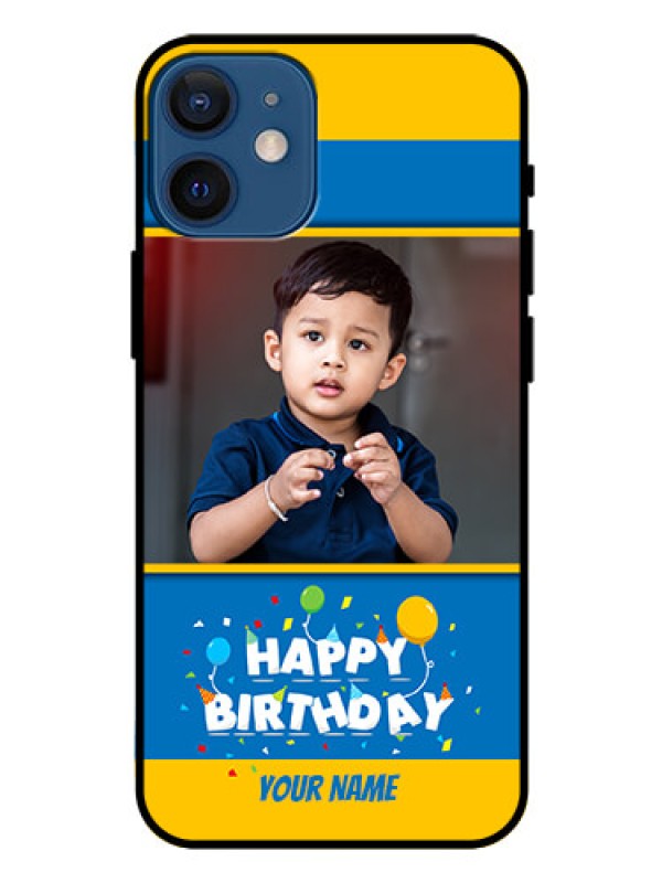 Custom Iphone 12 Mini Custom Glass Mobile Case  - Birthday Wishes Design