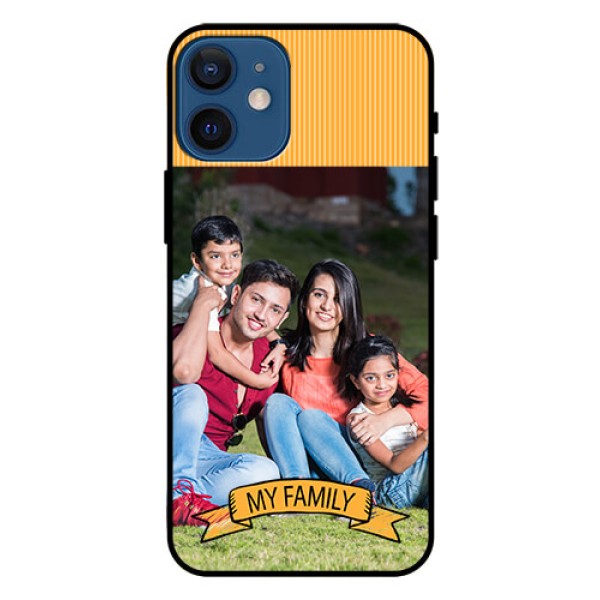 Iphone 12 Mini Custom Glass Phone Case  - My Family Design
