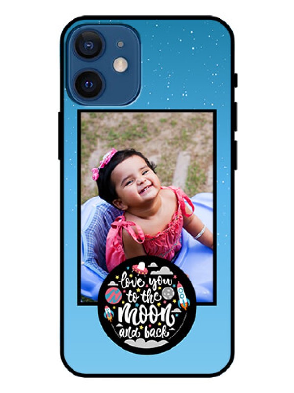 Custom Iphone 12 Mini Custom Glass Mobile Case  - Wave Pattern Colorful Design