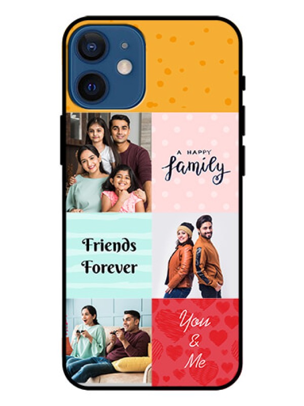 Custom Iphone 12 Mini Personalized Glass Phone Case  - Images with Quotes Design