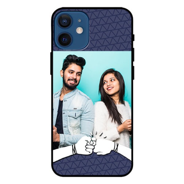 Iphone 12 Mini Photo Printing on Glass Case - with Best Friends Design Iphone 12 Mini Photo Printing on Glass Case - with Best Friends Design