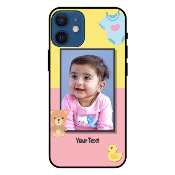 Iphone 12 Mini Photo Printing on Glass Case - Kids 2 Color Design Iphone 12 Mini Photo Printing on Glass Case - Kids 2 Color Design