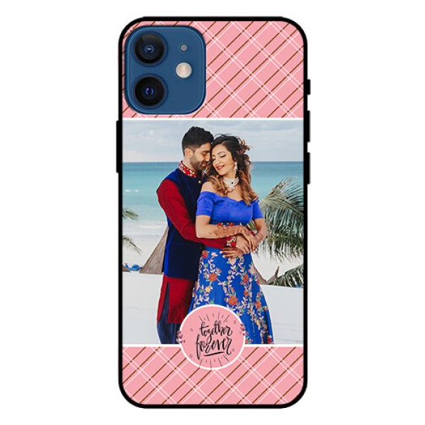 Iphone 12 Mini Personalized Glass Phone Case - Together Forever Design Iphone 12 Mini Personalized Glass Phone Case - Together Forever Design