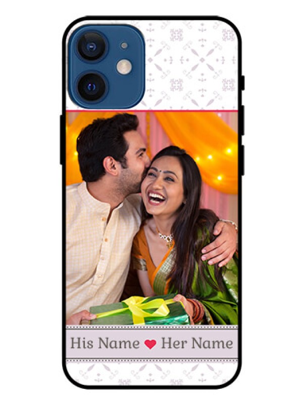 Custom Iphone 12 Mini Custom Glass Mobile Case  - with Photo and Ethnic Design