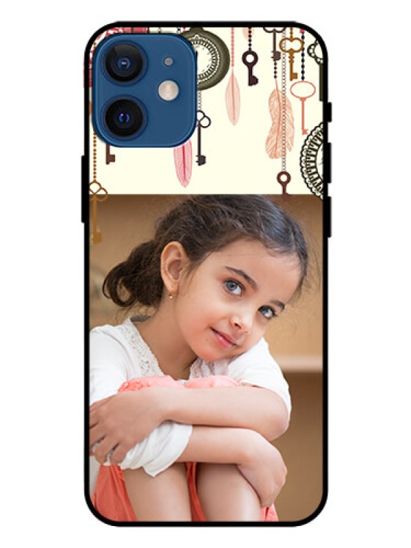 Custom Iphone 12 Mini Custom Glass Mobile Case  - Boho Style Design