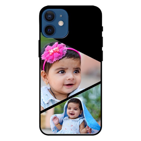 Iphone 12 Mini Custom Glass Phone Case  - Semi Cut Design