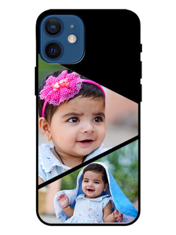 Custom Iphone 12 Mini Custom Glass Phone Case  - Semi Cut Design