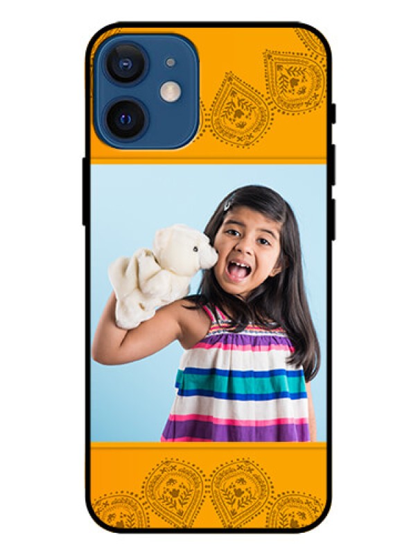 Custom Iphone 12 Mini Personalized Glass Phone Case  - Photo Wedding Design 