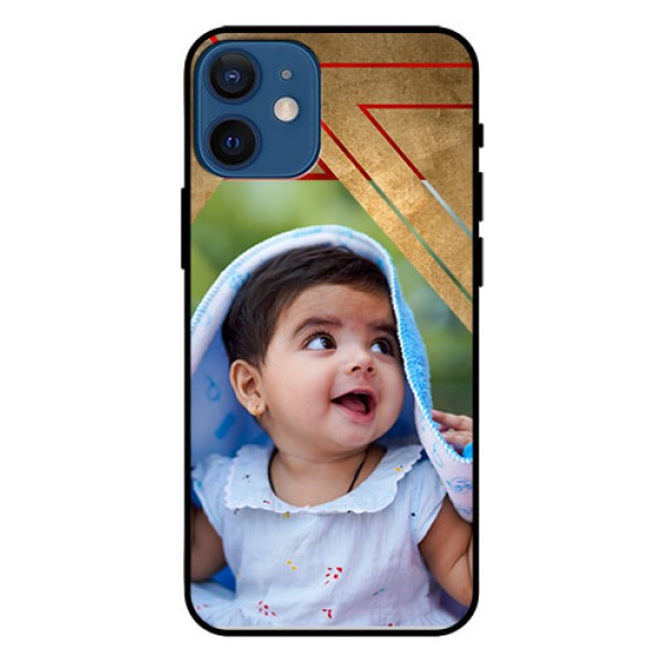 Iphone 12 Mini Personalized Glass Phone Case  - Gradient Abstract Texture Design