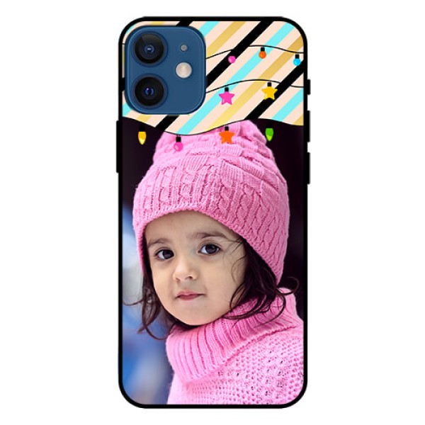 Iphone 12 Mini Custom Glass Mobile Case - Lights Hanging Design Iphone 12 Mini Custom Glass Mobile Case - Lights Hanging Design
