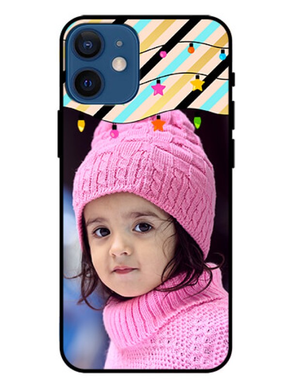 Custom Iphone 12 Mini Custom Glass Mobile Case  - Lights Hanging Design