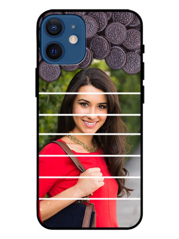 Custom Iphone 12 Mini Custom Glass Phone Case  - with Oreo Biscuit Design