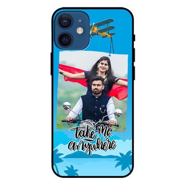 Iphone 12 Mini Custom Glass Mobile Case  - Traveller Design 