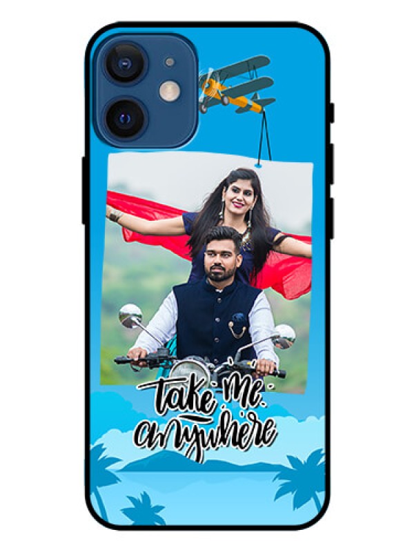 Custom Iphone 12 Mini Custom Glass Mobile Case  - Traveller Design 