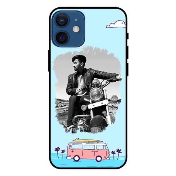 Iphone 12 Mini Photo Printing on Glass Case  - Travel & Adventure Design