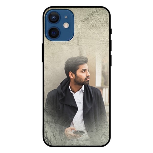 Iphone 12 Mini Custom Glass Phone Case - with vintage design Iphone 12 Mini Custom Glass Phone Case - with vintage design