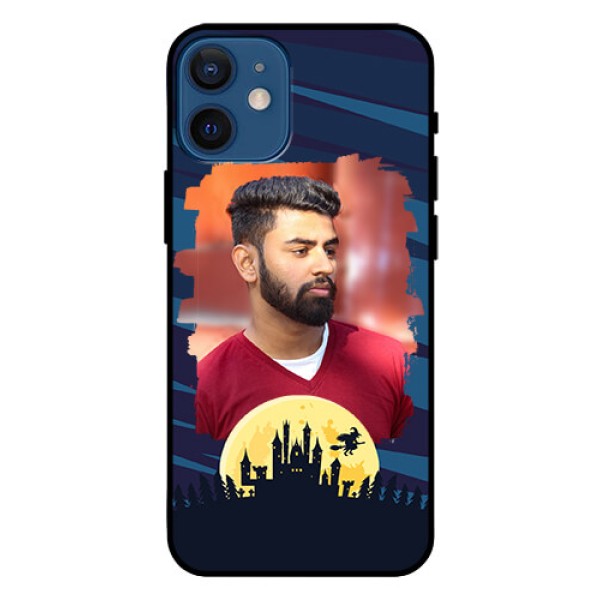 Iphone 12 Mini Photo Printing on Glass Case  - Halloween Witch Design 