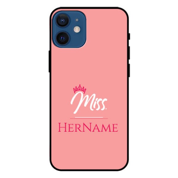 Iphone 12 Mini Custom Glass Phone Case Mrs with Name Iphone 12 Mini Custom Glass Phone Case Mrs with Name