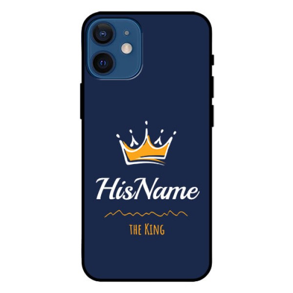 Iphone 12 Mini Glass Phone Case King with Name Iphone 12 Mini Glass Phone Case King with Name