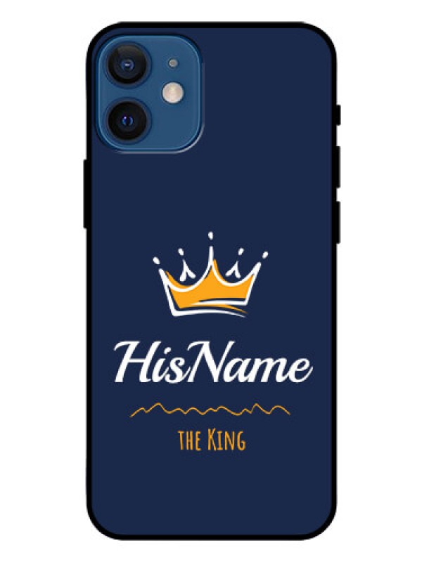 Custom Iphone 12 Mini Glass Phone Case King with Name