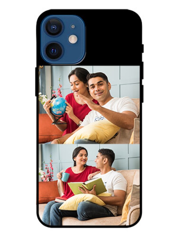 Custom Iphone 12 Mini 2 Images on Glass Phone Cover