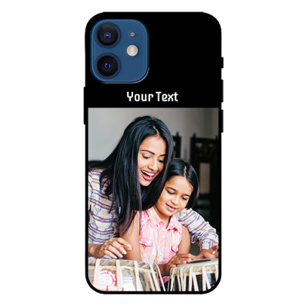 Iphone 12 Mini Photo with Name on Glass Phone Case