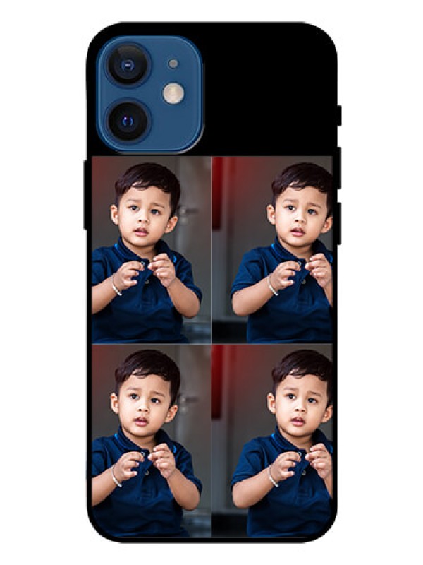 Custom Iphone 12 Mini 4 Image Holder on Glass Mobile Cover