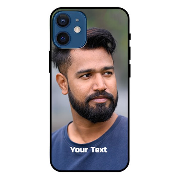 Iphone 12 Mini Glass Mobile Cover: Photo with Text Iphone 12 Mini Glass Mobile Cover: Photo with Text