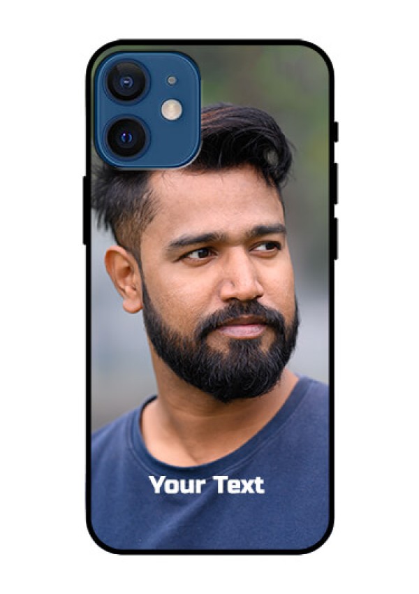 Iphone 12 Mini Glass Mobile Cover: Photo with Text