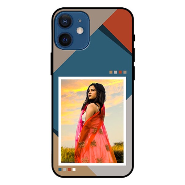 iPhone 12 Mini Personalized Glass Phone Case - Retro color pallet Design iPhone 12 Mini Personalized Glass Phone Case - Retro color pallet Design