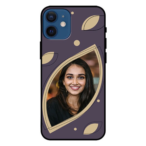 iPhone 12 Mini Custom Glass Mobile Case - Falling Leaf Design