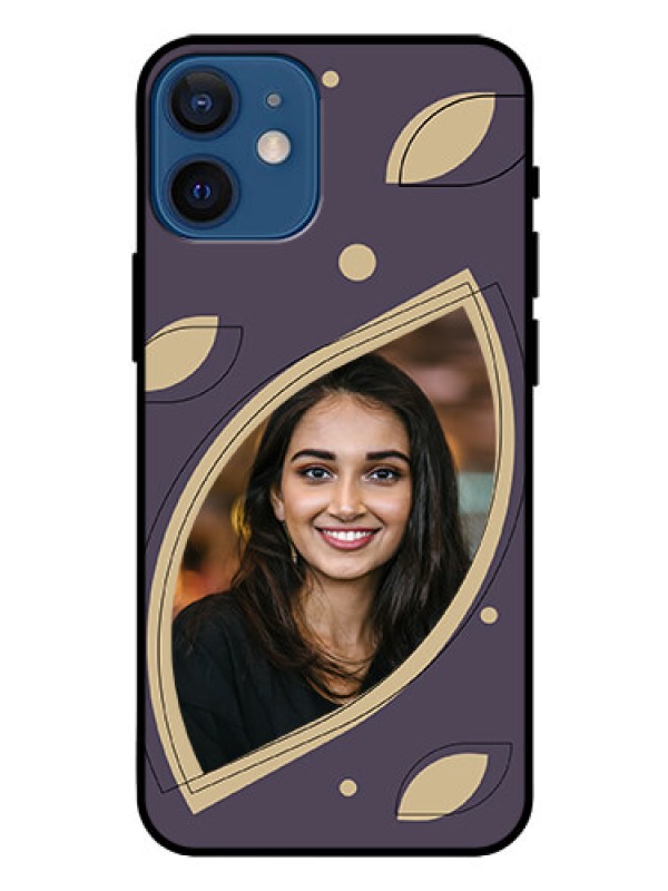 Custom iPhone 12 Mini Custom Glass Mobile Case - Falling Leaf Design