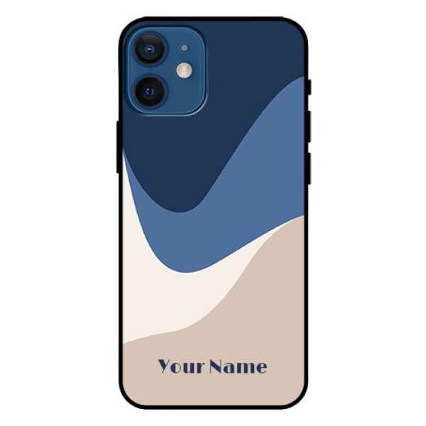 iPhone 12 Mini Custom Glass Phone Case - Abstract Drip Art Design
