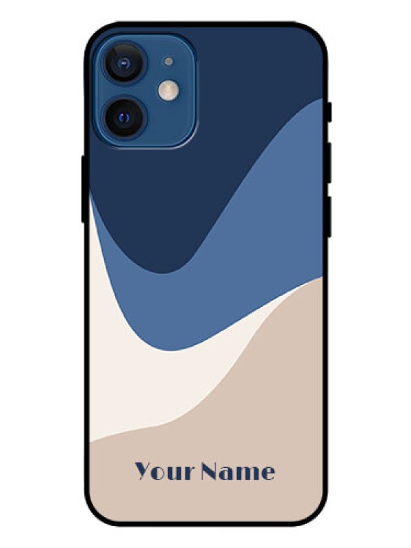 Custom iPhone 12 Mini Custom Glass Phone Case - Abstract Drip Art Design