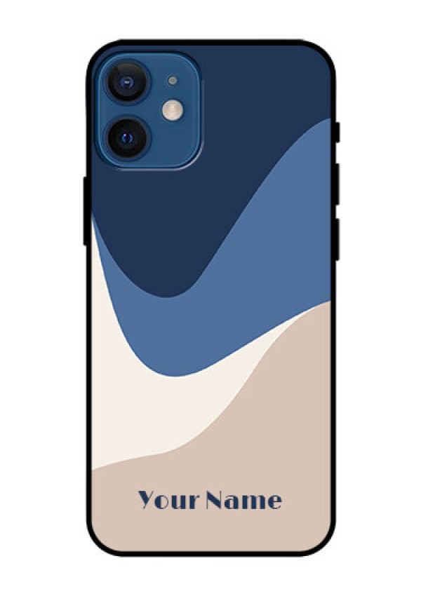 iPhone 12 Mini Custom Glass Phone Case - Abstract Drip Art Design