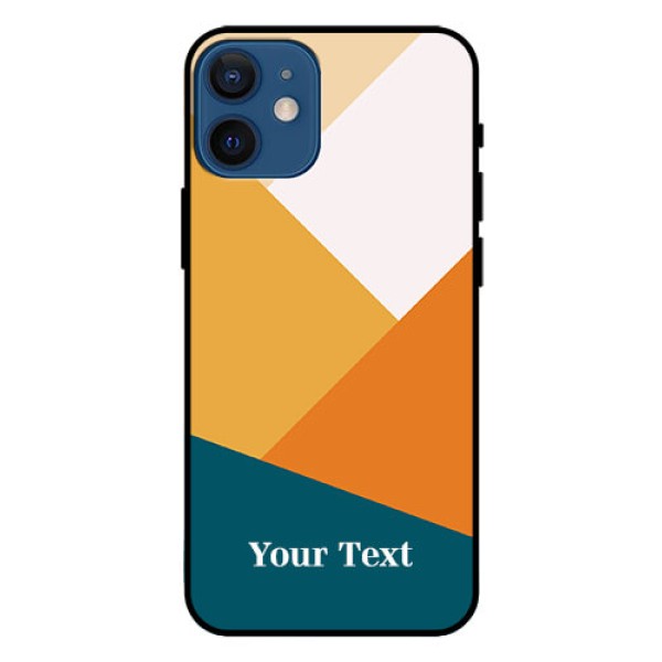 iPhone 12 Mini Personalized Glass Phone Case - Stacked Multi-colour Design iPhone 12 Mini Personalized Glass Phone Case - Stacked Multi-colour Design