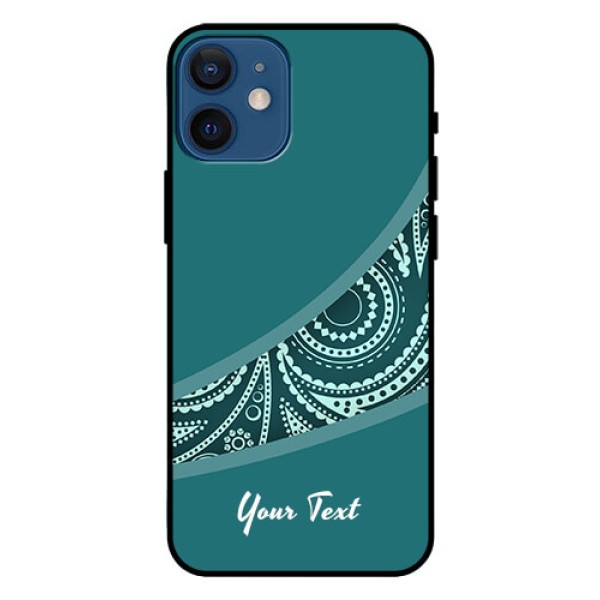 iPhone 12 Mini Photo Printing on Glass Case - semi visible floral Design