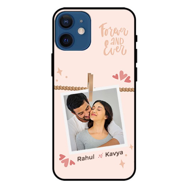 iPhone 12 Mini Custom Glass Phone Case - Forever and ever love Design iPhone 12 Mini Custom Glass Phone Case - Forever and ever love Design