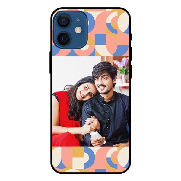 iPhone 12 Mini Photo Printing on Glass Case - Semi-circle Maze Pattern Design iPhone 12 Mini Photo Printing on Glass Case - Semi-circle Maze Pattern Design