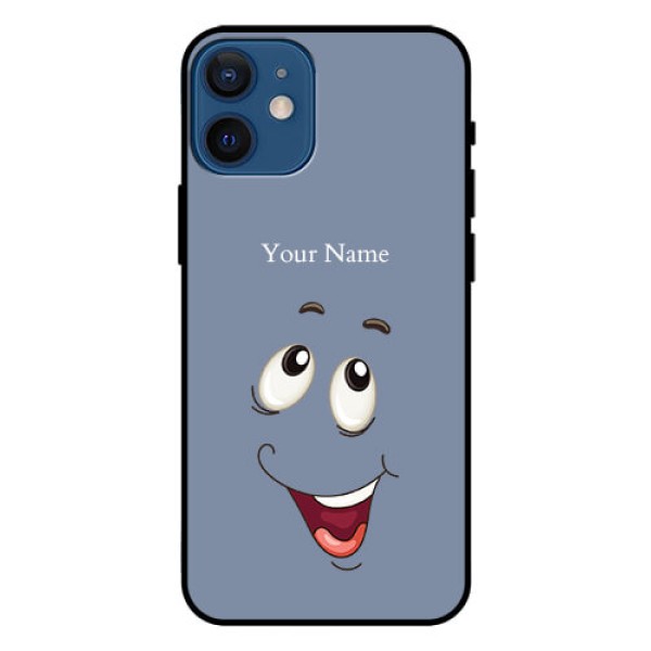 iPhone 12 Mini Photo Printing on Glass Case - Laughing Cartoon Face Design iPhone 12 Mini Photo Printing on Glass Case - Laughing Cartoon Face Design